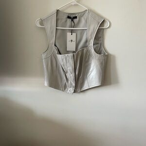 7 For All Mankind Pleather Vest/Pants set